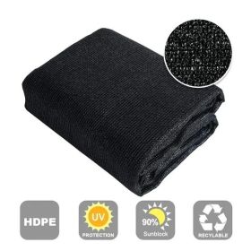 Black Shade Cloth Fabric Sunscreen UV Resistant Mesh Net With Cut Edge (Option: 8ftx12ft)