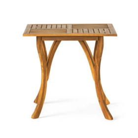 Outdoor Acacia Square Dining Table, Natural Brown (Option: Wood)
